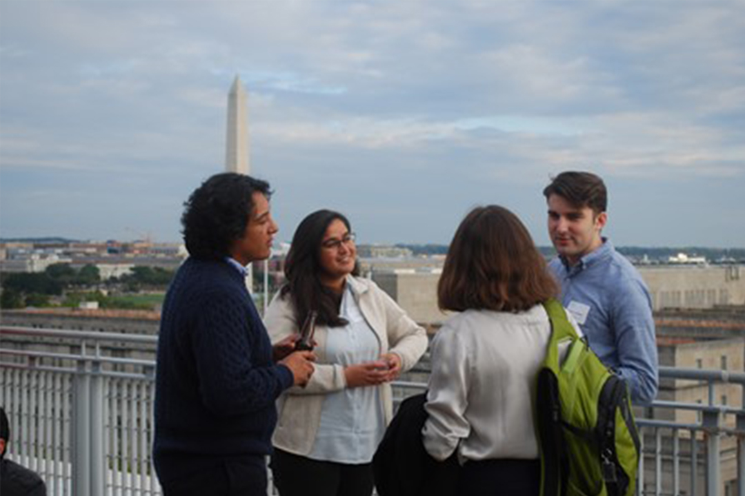Alumni congregate during the department alumni conference