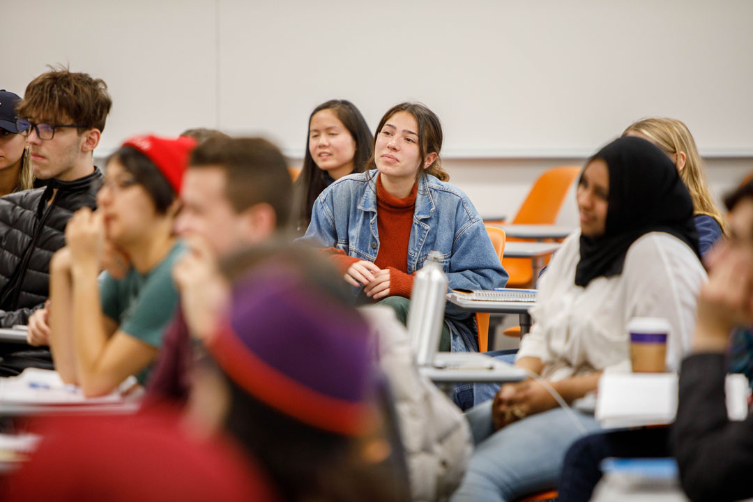 students listening to a lecture in a philosophy class